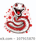 Cobra t-shirt design graphic, cute happy kawaii style 107915870