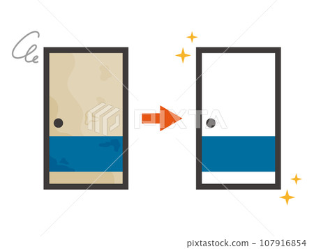 Before and after illustration of dirty bran 107916854