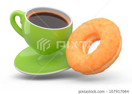 Ceramic coffee cup for cappuccino, americano, espresso, mocha, latte on white 107917064