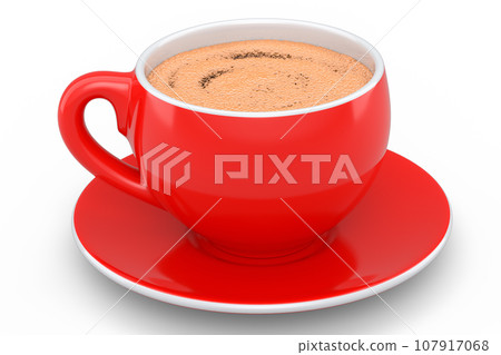 Ceramic coffee cup for cappuccino, americano, espresso, mocha, latte on white 107917068