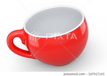 Ceramic coffee cup for cappuccino, americano, espresso, mocha, latte on white 107917143