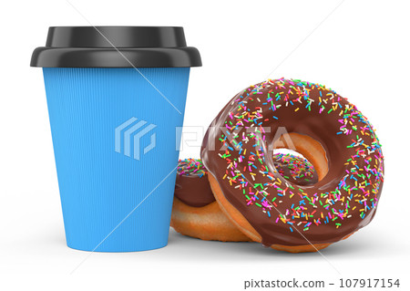 Paper coffee cup for cappuccino, americano, espresso, mocha, latte on white Paper coffee cup for cappuccino, americano, espresso, mocha, latte on white 107917154