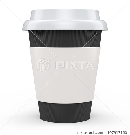 Paper coffee cup for cappuccino, americano, espresso, mocha, latte on white 107917160