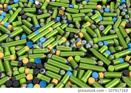 Pile of spray paint cans on violet background. Spray bottle and dispenser Pile of spray paint cans on violet background. Spray bottle and dispenser 107917168