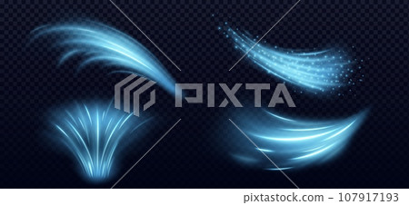 Blue wind air flow light effect, cold fresh wave Blue wind air flow light effect, cold fresh wave 107917193
