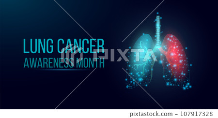 Lung cancer awareness month concept. Lung cancer awareness month concept. 107917328