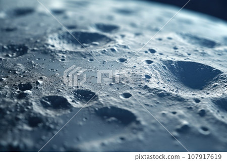 Close-up of the moon's surface 107917619