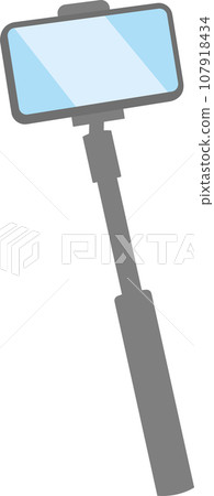 Simple selfie stick flat design illustration 107918434
