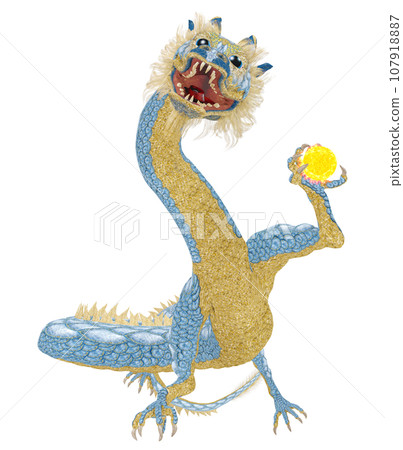 Realistic dragon illustration 107918887