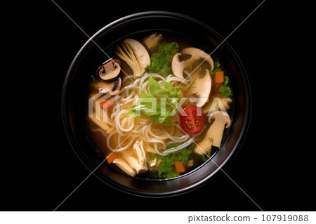 Asian pho bo soup with noodles Asian pho bo soup with noodles 107919088