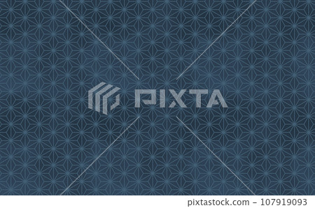藏青色手寫風格麻葉圖案 藏青色手寫風格麻葉圖案 107919093