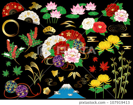 Luxury Japanese style decoration set 107919413