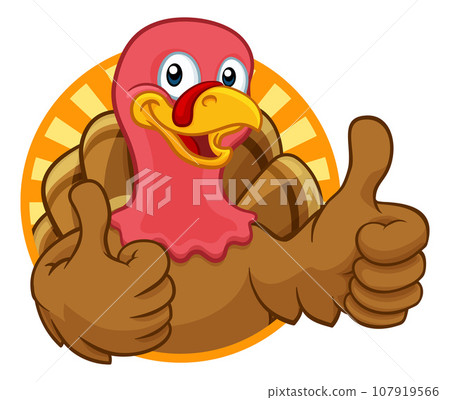 Turkey Thanksgiving or Christmas Cartoon Character Turkey Thanksgiving or Christmas Cartoon Character 107919566