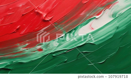 Banner with abstract art, mixed red with green and white oil paint color Banner with abstract art, mixed red with green and white oil paint color 107919718