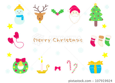 Hand-drawn Christmas card (white background) Hand-drawn Christmas card (white background) 107919924
