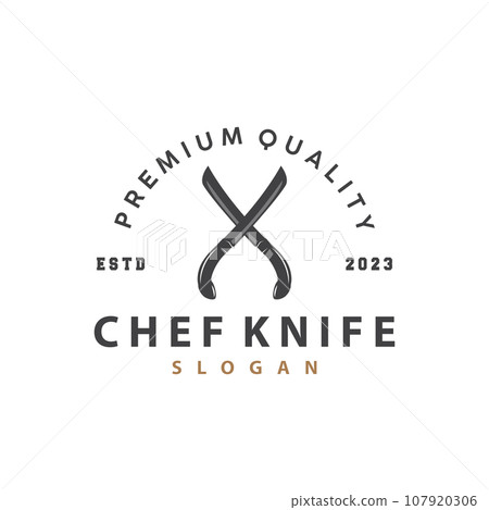 Kitchen Knife Logo, Chef Knife Logo Vector Design Illustration Template Kitchen Knife Logo, Chef Knife Logo Vector Design Illustration Template 107920306