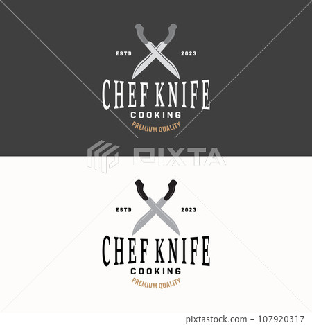 Kitchen Knife Logo, Chef Knife Logo Vector Design Illustration Template 107920317