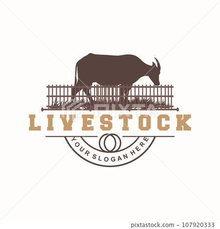 Minimalist Buffalo Logo Template Illustration Symbol 107920333