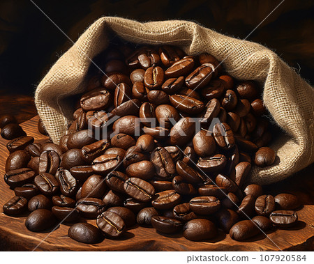 咖啡豆烘焙後的香氣 咖啡豆烘焙後的香氣 107920584