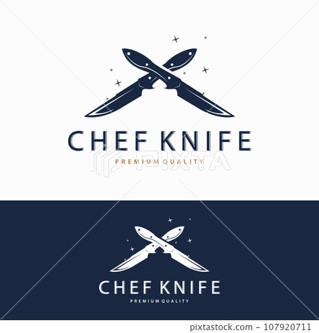 Kitchen Knife Logo, Chef Knife Logo Vector Design Illustration Template Kitchen Knife Logo, Chef Knife Logo Vector Design Illustration Template 107920711