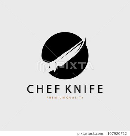 Kitchen Knife Logo, Chef Knife Logo Vector Design Illustration Template Kitchen Knife Logo, Chef Knife Logo Vector Design Illustration Template 107920712