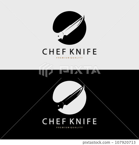 Kitchen Knife Logo, Chef Knife Logo Vector Design Illustration Template Kitchen Knife Logo, Chef Knife Logo Vector Design Illustration Template 107920713