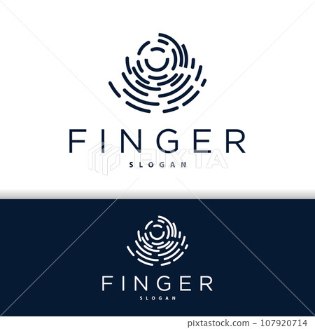 Premium Fingerprint Logo, Human Identity Design Simple Line Model Template Illustration Premium Fingerprint Logo, Human Identity Design Simple Line Model Template Illustration 107920714