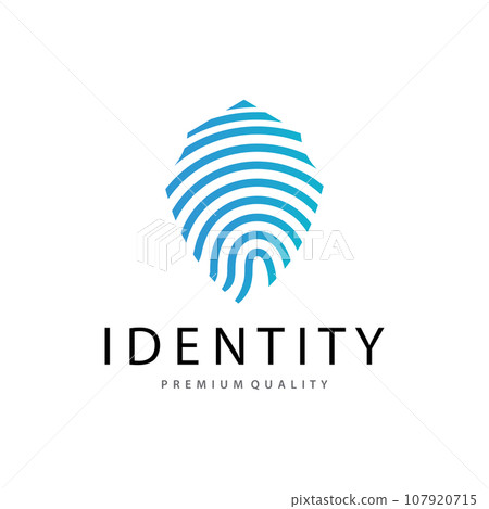 Premium Fingerprint Logo, Human Identity Design Simple Line Model Template Illustration Premium Fingerprint Logo, Human Identity Design Simple Line Model Template Illustration 107920715
