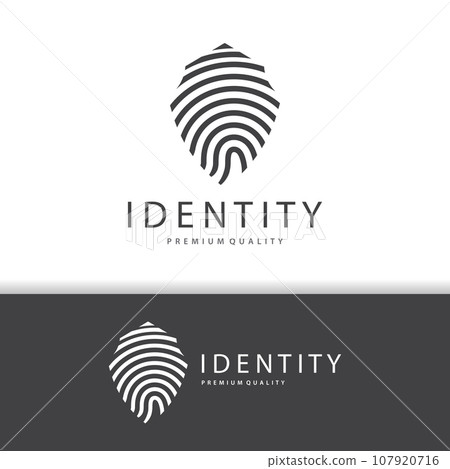 Premium Fingerprint Logo, Human Identity Design Simple Line Model Template Illustration Premium Fingerprint Logo, Human Identity Design Simple Line Model Template Illustration 107920716