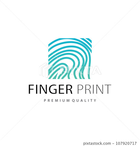 Premium Fingerprint Logo, Human Identity Design Simple Line Model Template Illustration Premium Fingerprint Logo, Human Identity Design Simple Line Model Template Illustration 107920717