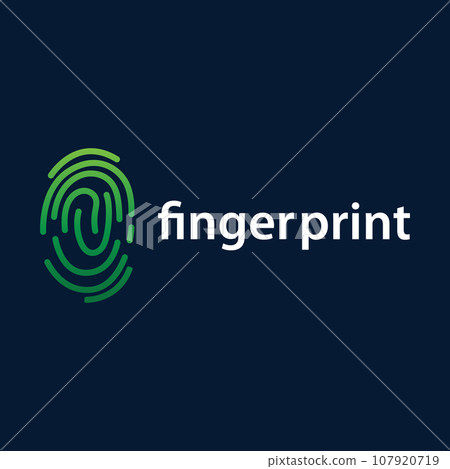 Premium Fingerprint Logo, Human Identity Design Simple Line Model Template Illustration Premium Fingerprint Logo, Human Identity Design Simple Line Model Template Illustration 107920719