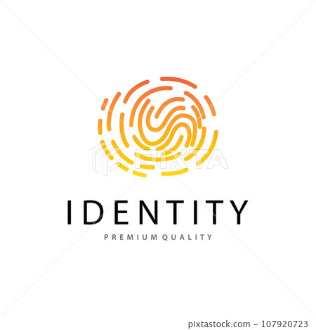 Premium Fingerprint Logo, Human Identity Design Simple Line Model Template Illustration Premium Fingerprint Logo, Human Identity Design Simple Line Model Template Illustration 107920723