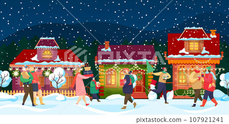 Happy new year. Vector illustration. The New Years poster serves as visual reminder upcoming celebrations The background New Year creates vibrant and festive ambiance The happy New Year concept 107921241