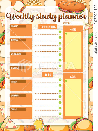 Student Lesson Plan and To-Do List Template 107921563