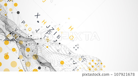 Abstract colorful background. Wireframe trendy fluid cover design. 107921678