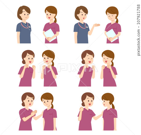 Various scenes of nurses 107921788