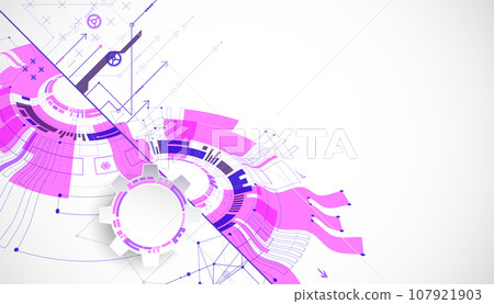 Scientific and technological ART concept. Abstract background with plexus effect. Scientific and technological ART concept. Abstract background with plexus effect. 107921903