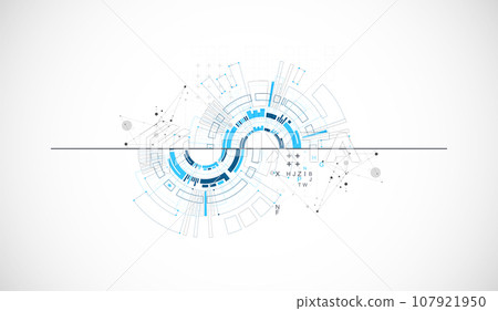 Scientific and technological ART concept. Abstract background with plexus effect. 107921950