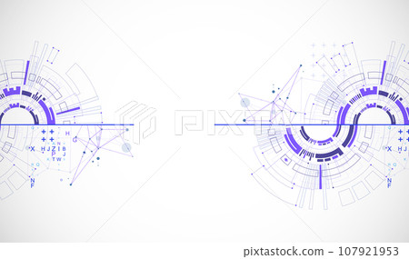 Scientific and technological ART concept. Abstract background with plexus effect. 107921953