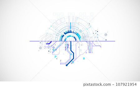 Scientific and technological ART concept. Abstract background with plexus effect. 107921954