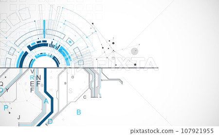 Scientific and technological ART concept. Abstract background with plexus effect. 107921955