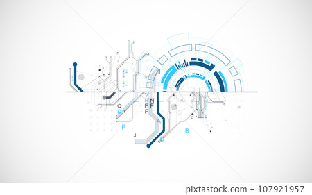 Scientific and technological ART concept. Abstract background with plexus effect. 107921957