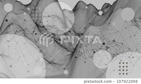 Template for science and technology presentation. Plexus style background. Template for science and technology presentation. Plexus style background. 107922008