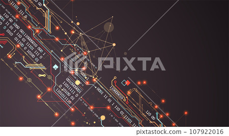 Abstract background on technological and scientific topics. Various techno details with using digital code. Abstract background on technological and scientific topics. Various techno details with using digital code. 107922016