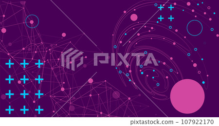 Template for science and technology presentation. Plexus style background. Template for science and technology presentation. Plexus style background. 107922170