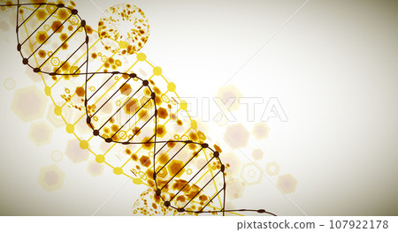 Abstract futuristic background for design works.Science template, wallpaper or banner with a DNA molecules. 107922178