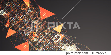 Technology background. Big data concept. Binary computer code. Vector illustration. Technology background. Big data concept. Binary computer code. Vector illustration. 107922249