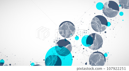 Trendy abstract wireframe background. Modern science or technology art elements. Surface illustration. Trendy abstract wireframe background. Modern science or technology art elements. Surface illustration. 107922251