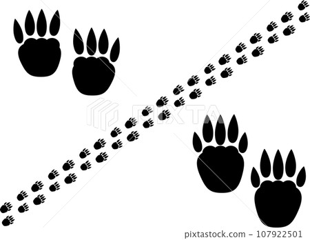 倉鼠等小動物的足跡插圖集 倉鼠等小動物的足跡插圖集 107922501