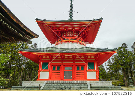 Mount Koya in the rain, Danjo Garan and Nemoto Daito Mount Koya in the rain, Danjo Garan and Nemoto Daito 107922516